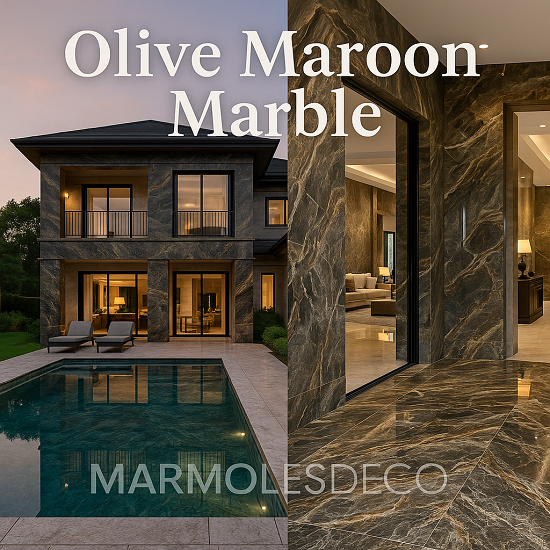 Olive Maroon Marble